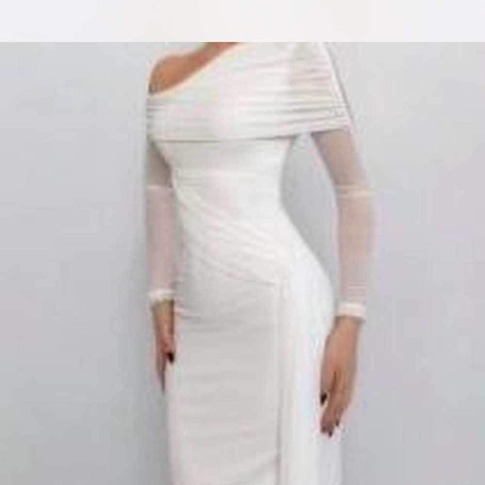 Elegant Off-Shoulder White Dress